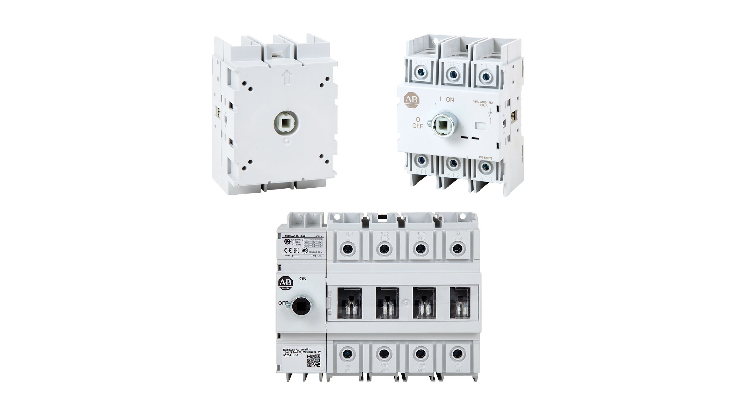 three 194U rotary disconnect switches