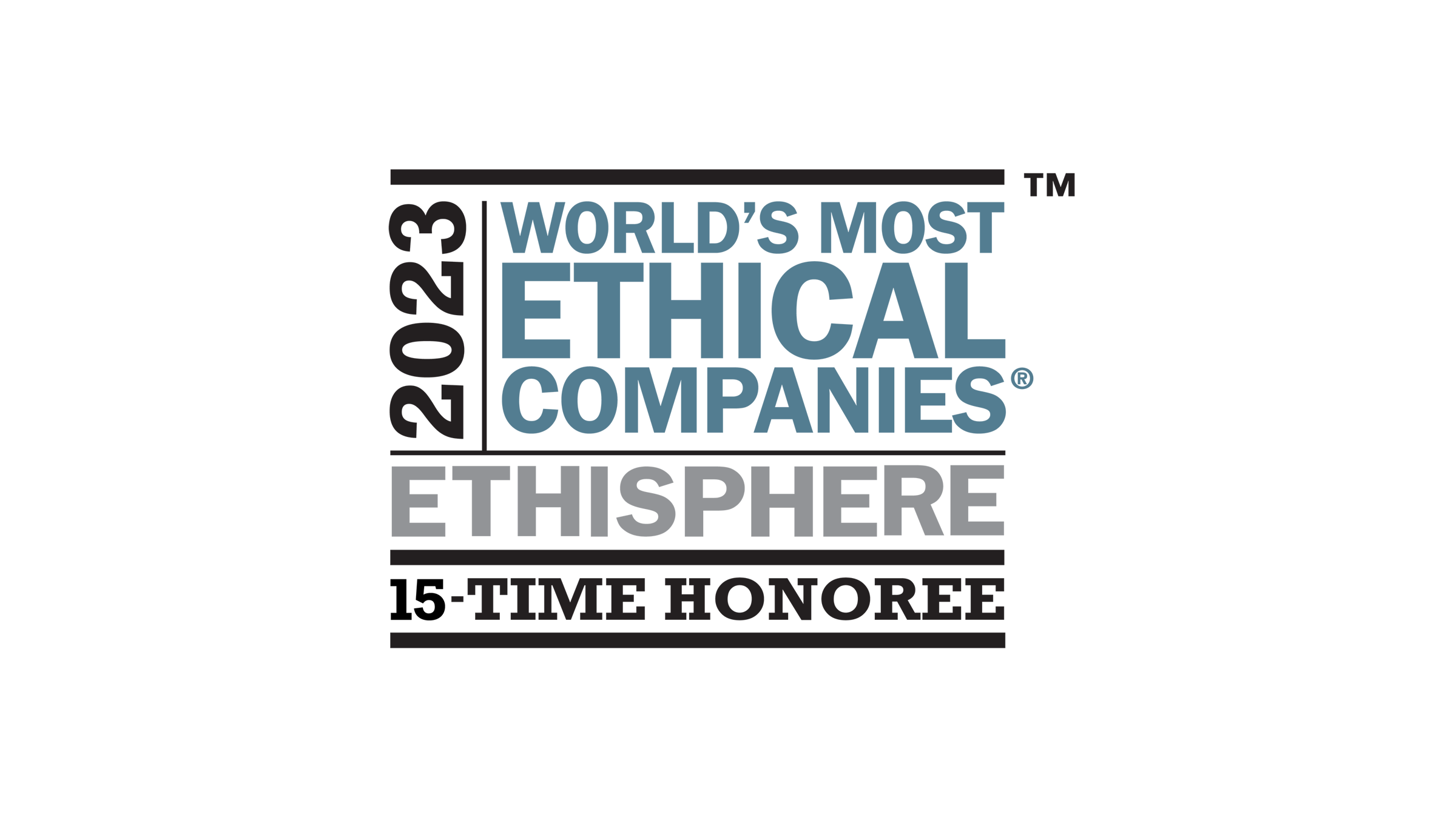 2023 World's Most Ethical Companies Ethisphere 15-time Honoree logo