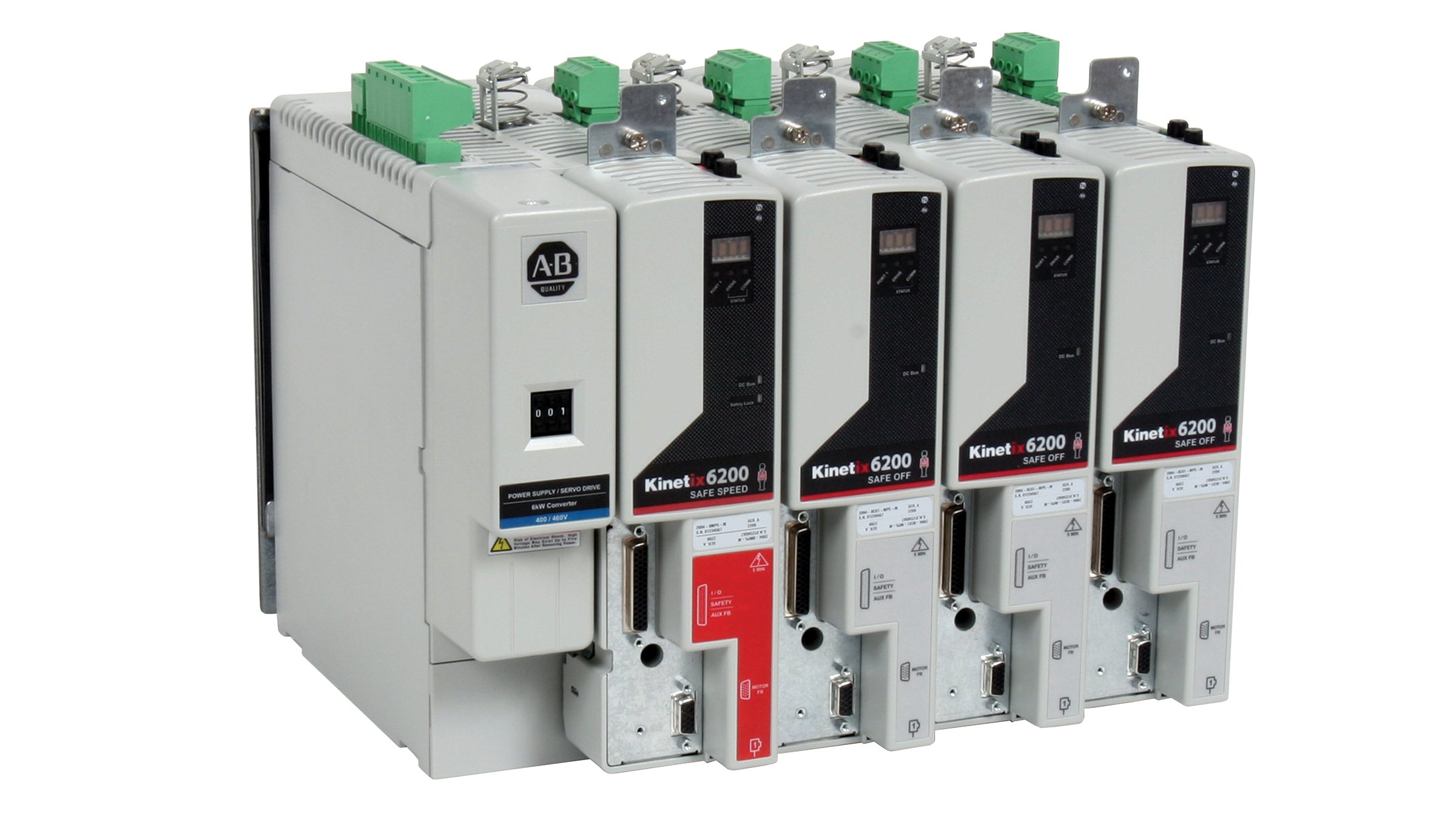 Servo-drives modulares de velocidade segura Kinetix 6200 cód. cat. 2094 da Allen‑Bradley