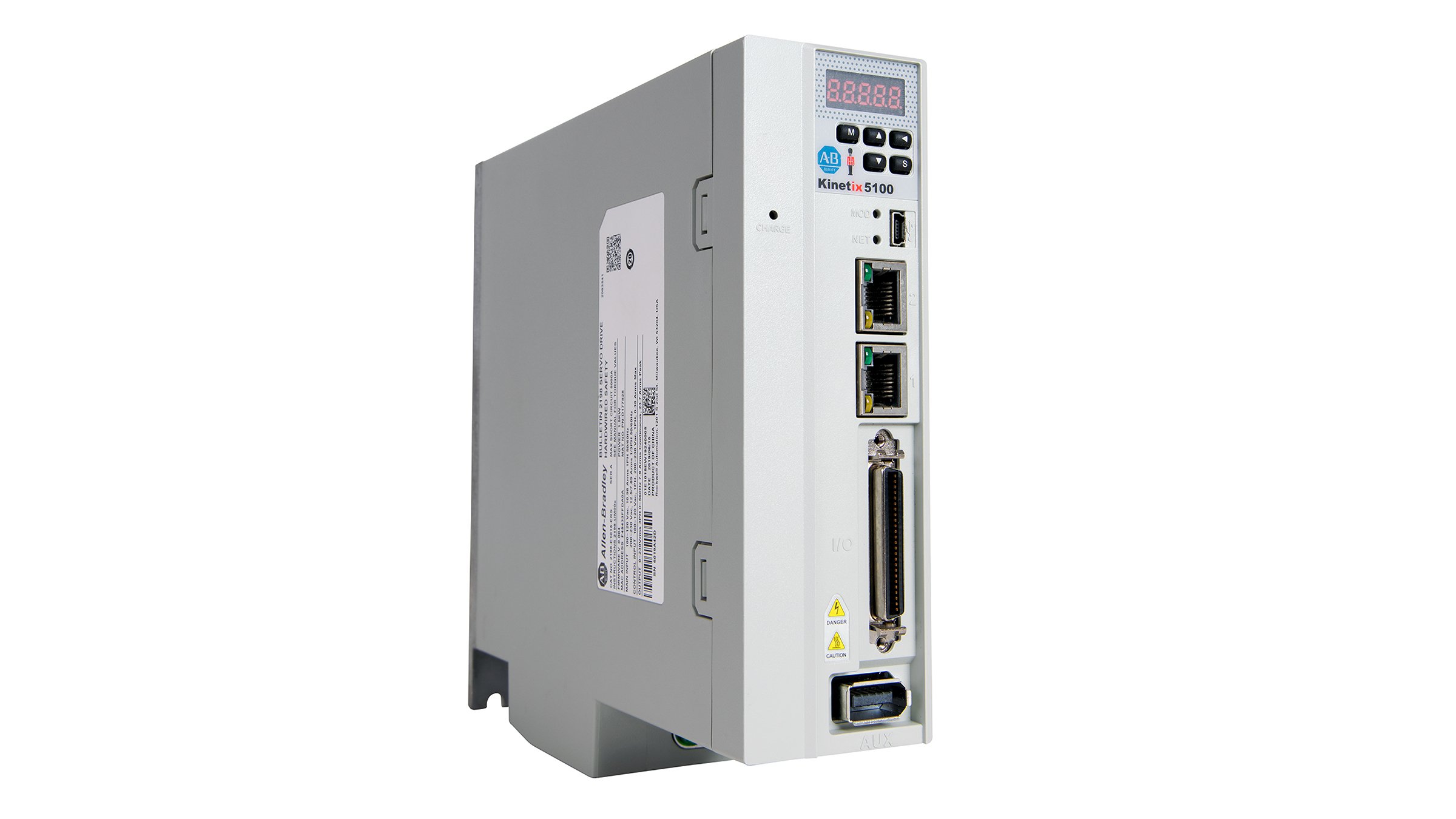 I servoazionamenti Kinetix® 5100 Serie 2198 di Allen‑Bradley offrono una soluzione di asservimento ad alta scalabilità in un unico prodotto.
