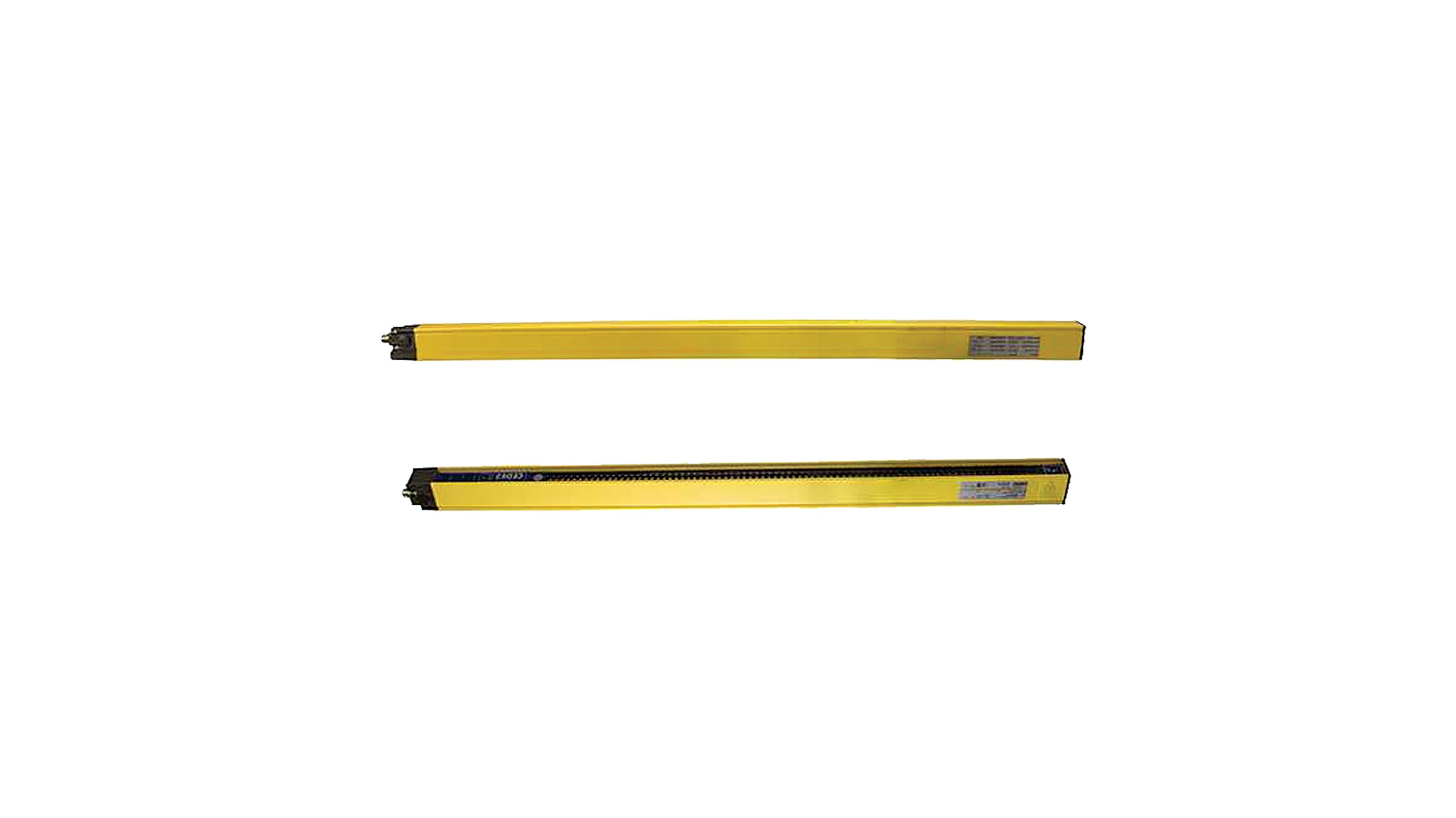 two yellow 445L POC Type 4 Guardshield Safe 4 safety light curtains