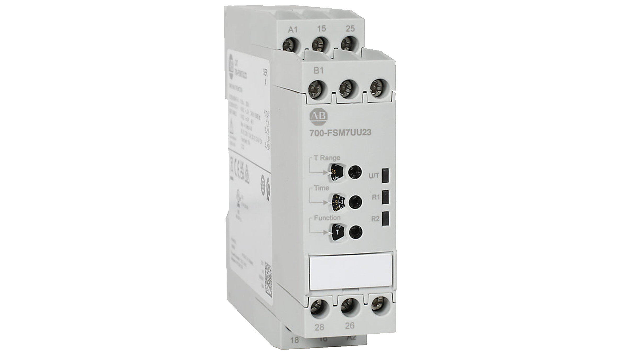 Bulletin 700-FS DIN Rail High Performance Timing Relays have a 22.5 mm space-saving design and a timing range of 0.05 seconds to 300 hours. The multi-function timing helps you reduce stock and standardize your design.