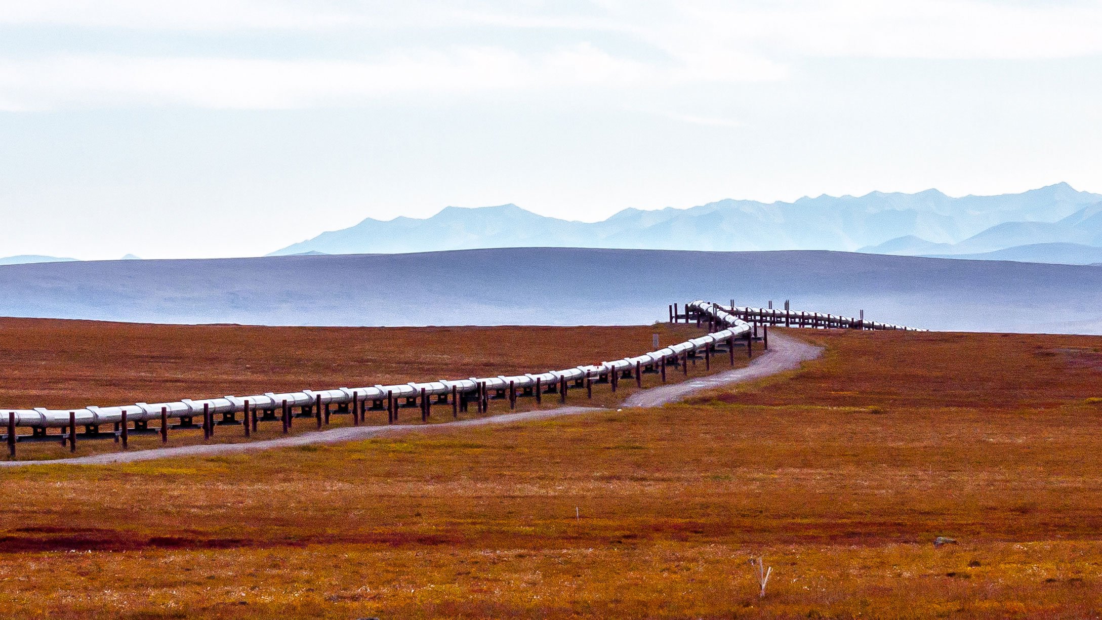 Pipeline in a desolate field