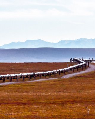 Pipeline in a desolate field