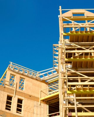 Structure de bâtiment en cours de construction