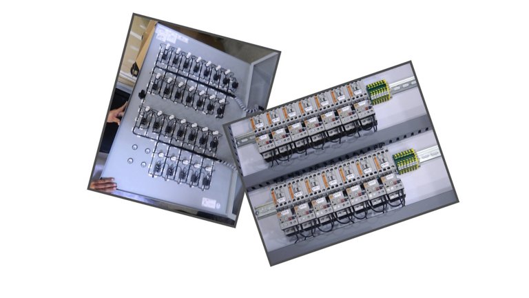 Sprecher & Schuh Combination Multi-Starter panel for control of roof-top air conditioning units in large distribution center