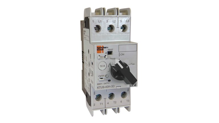 Sprecher & Schuh Series KTU7-40H-3D 3 Pole molded case circuit breaker with handle in the tripped position