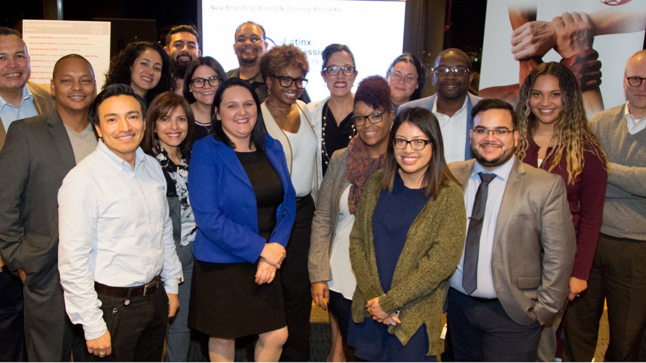 The leadership of Latinx Professional Network (LPN) at Rockwell Automation gathers for an event.