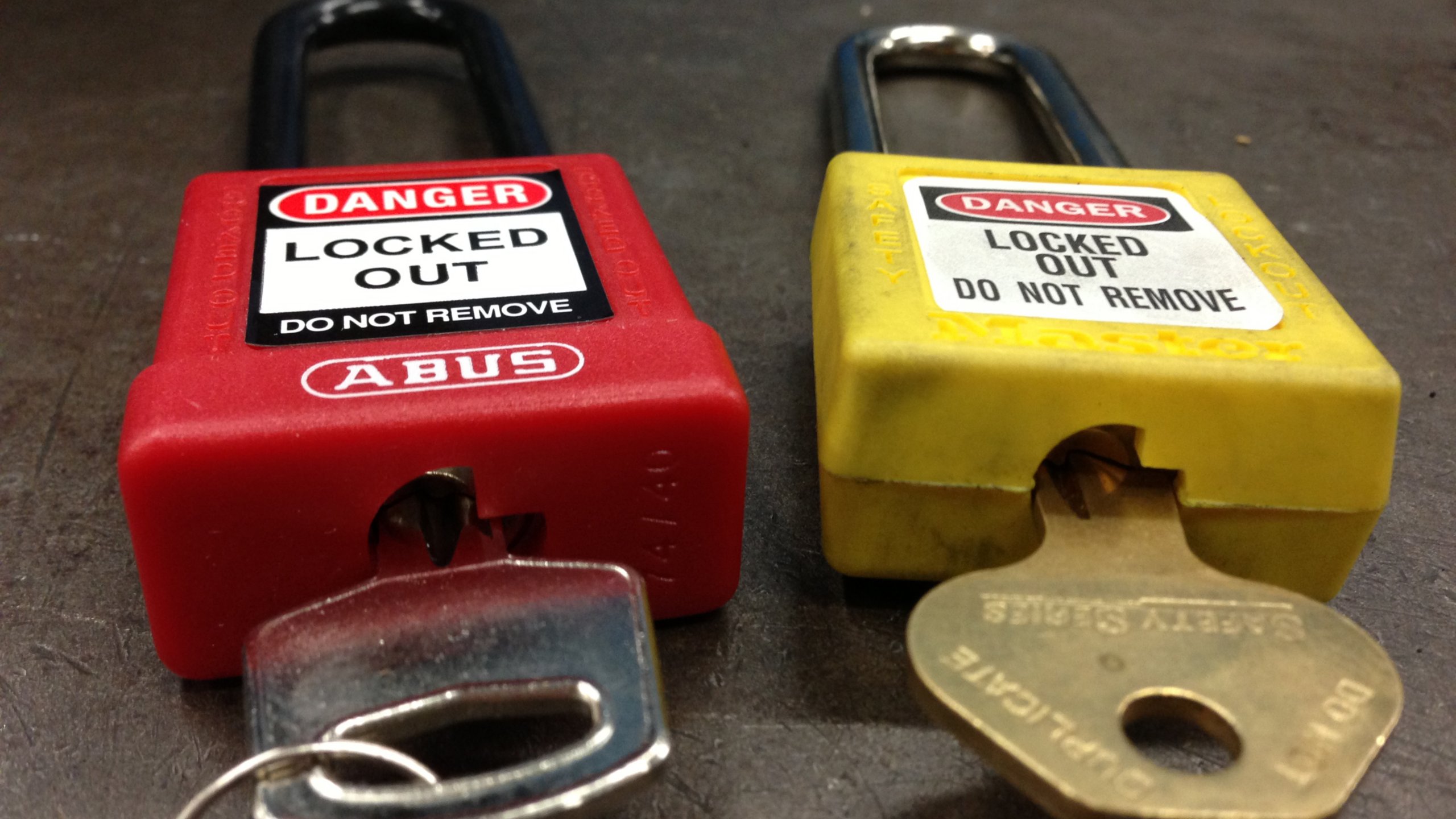 Keyed Lockout/Tagout locks