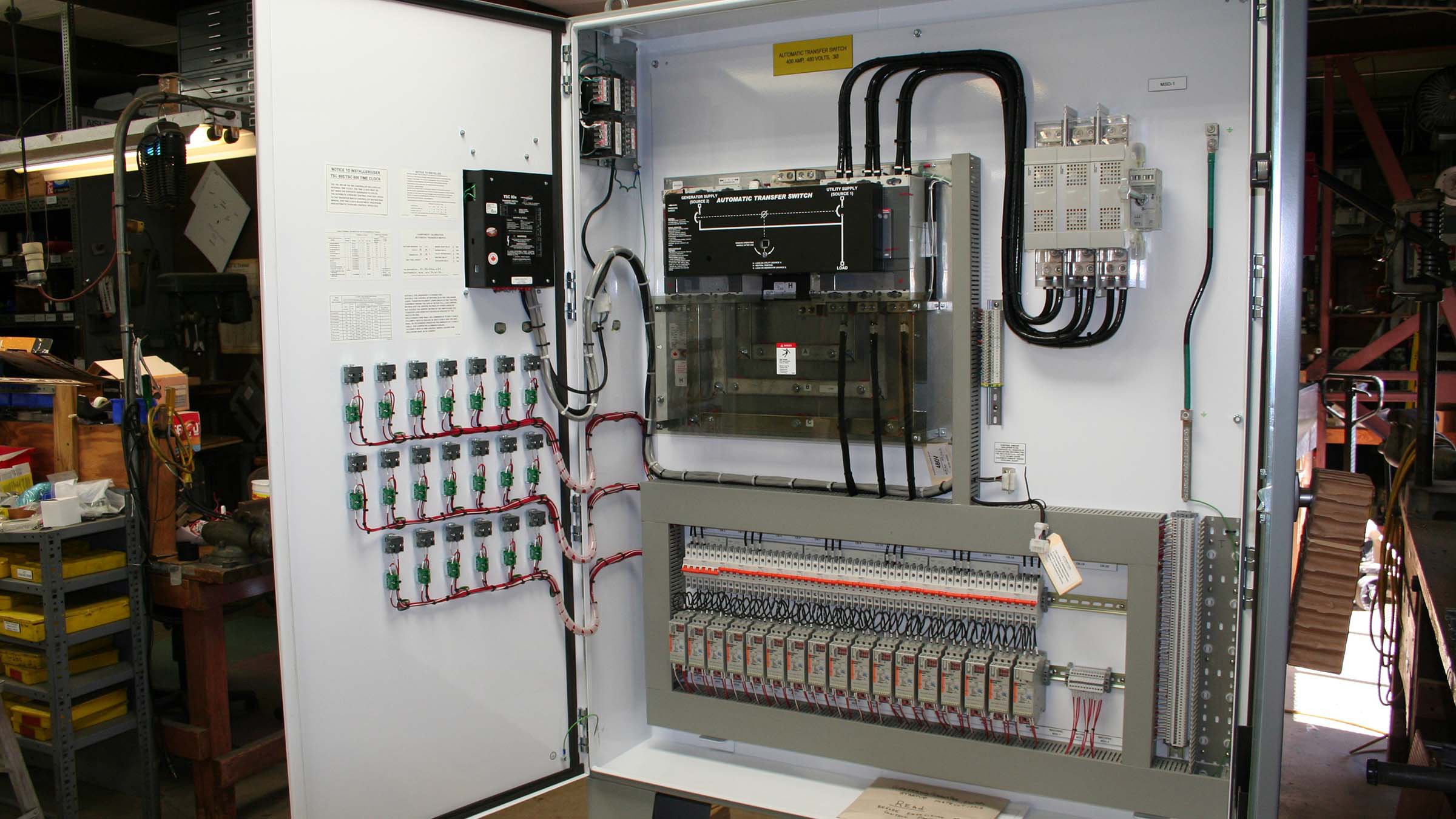 Control Solutions multi-softstarter control panel for controlling factory exhaust fans
