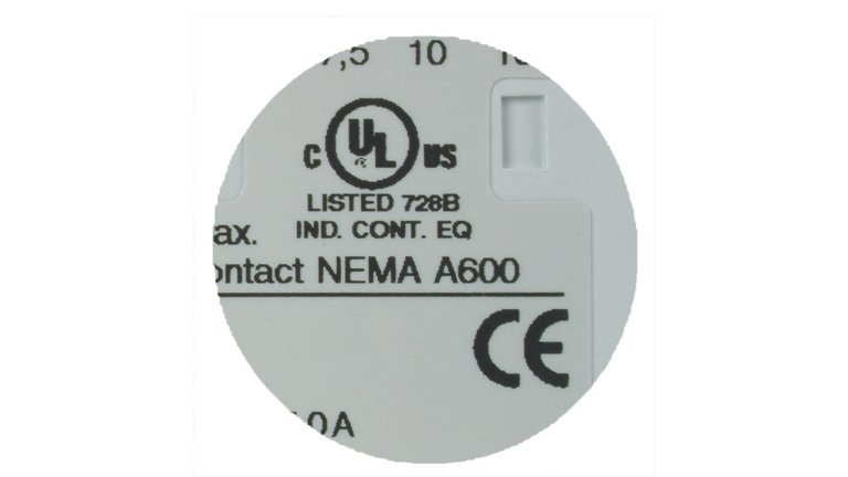 Sprecher & Schuh cULus mark on a contactor label