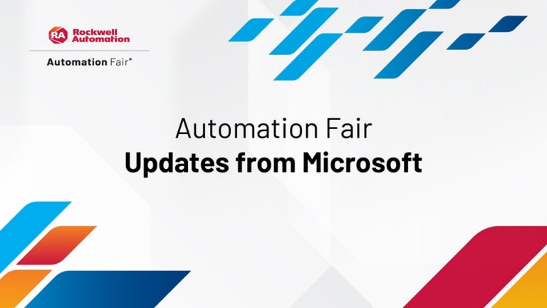 Title card for Automation Fair Updates from Microsoft video from Automation Fair 2022
