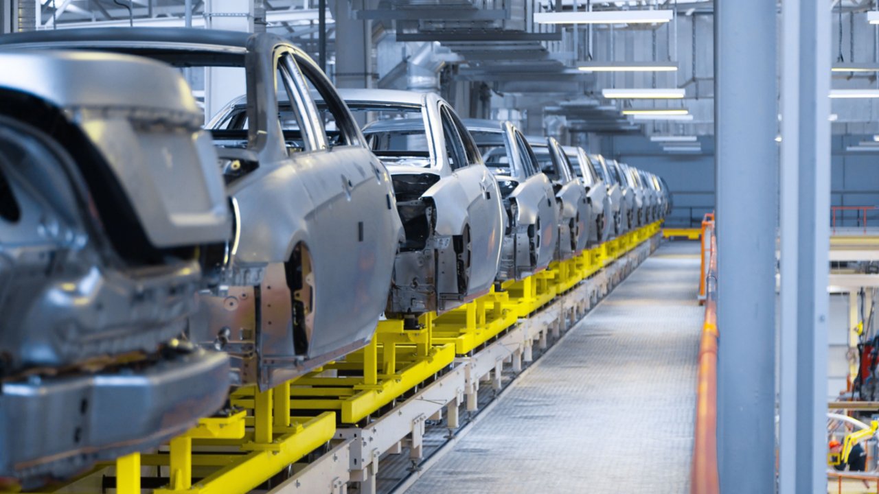Assembly line in automotive industry