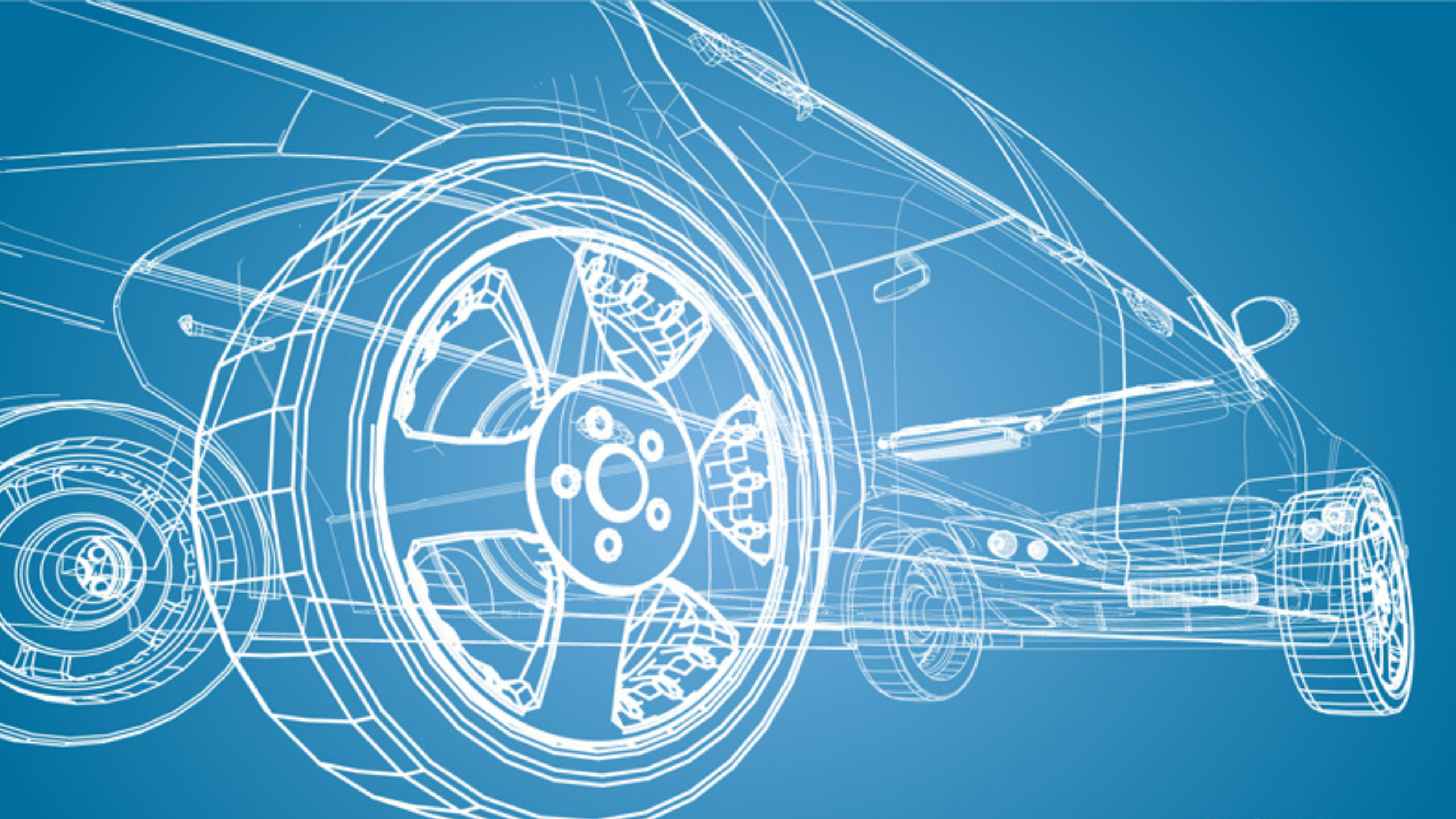 Car Wireframe Stock Vector