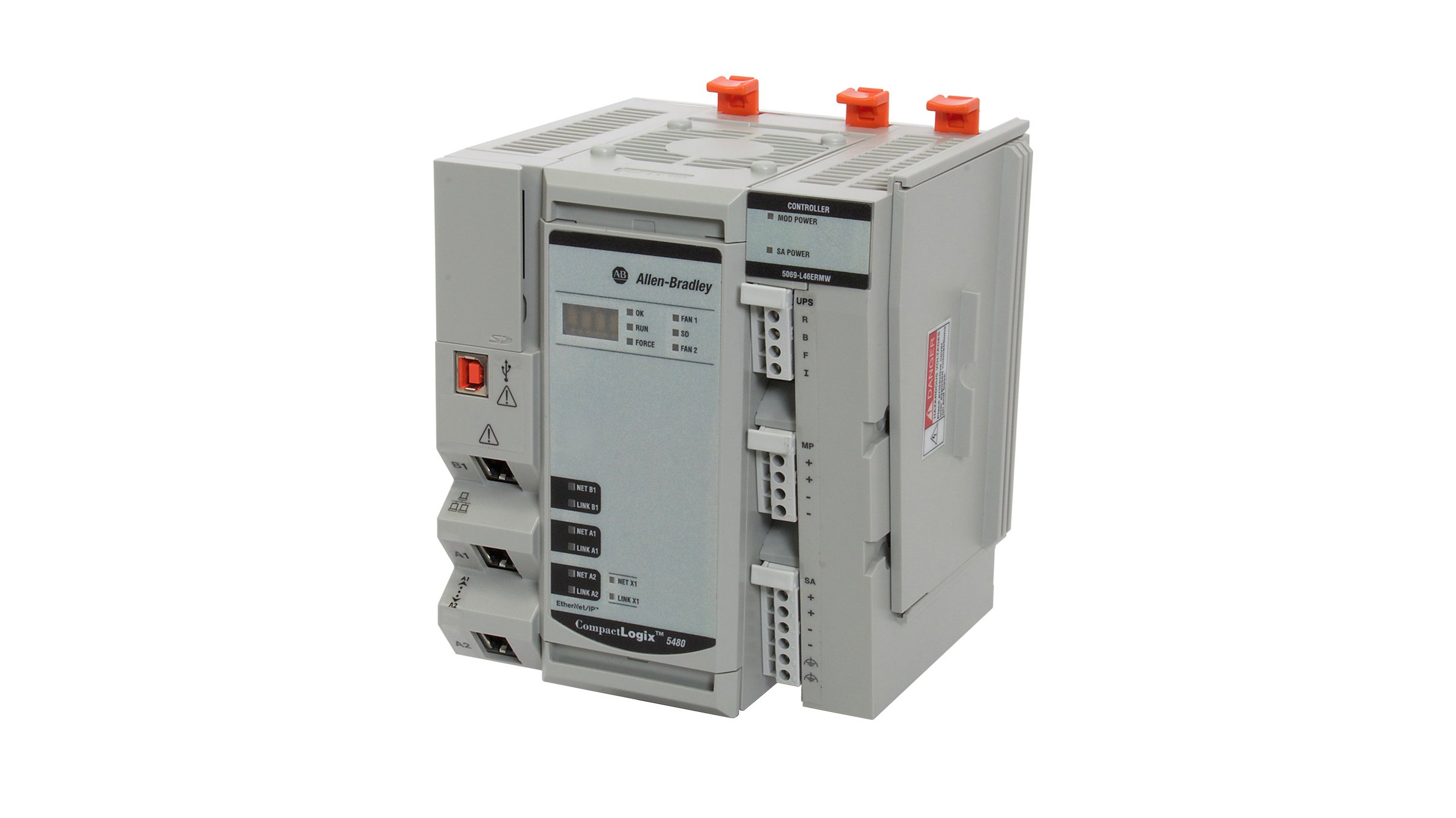 Controlador CompactLogix 5480 orientado hacia la izquierda 5069 l46ermw