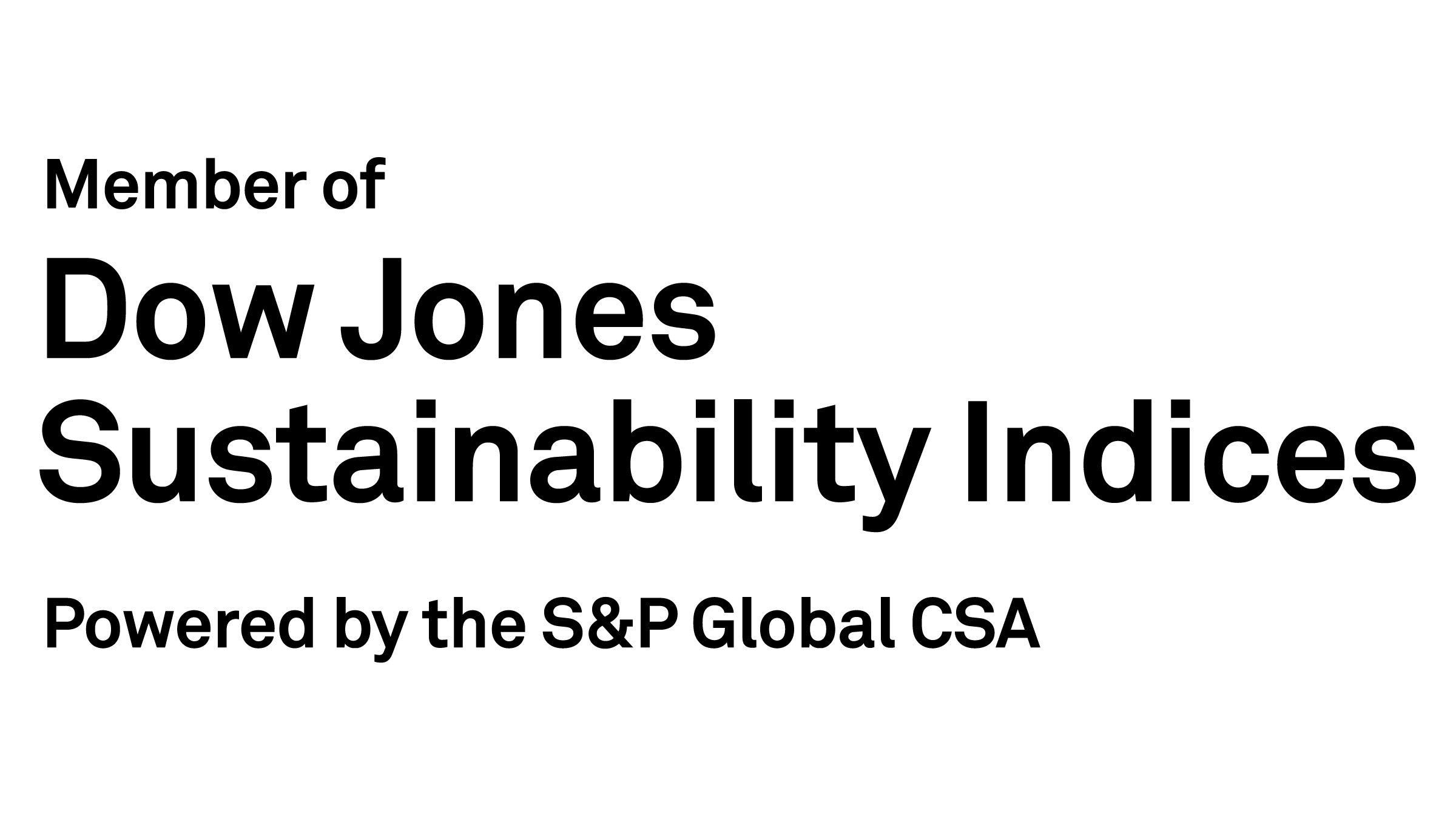 Member of Dow Jones Sustainability Indices mark