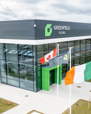 Aerial view of the Greenfield Global building in Ireland