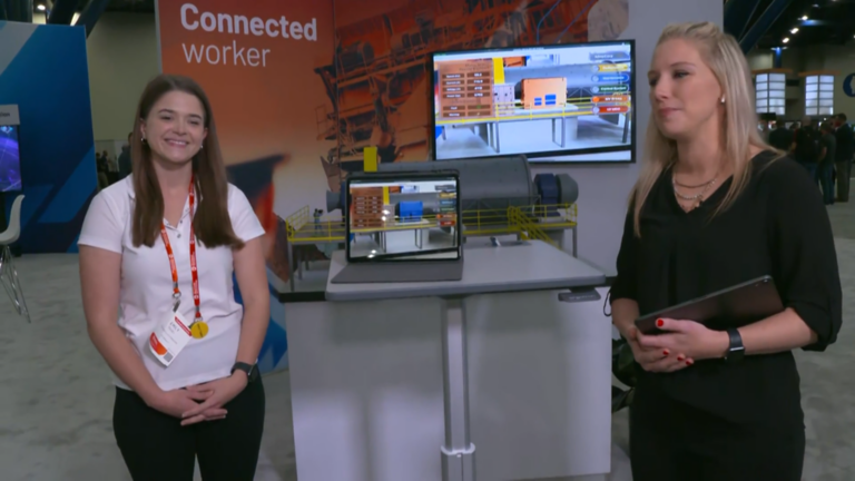 Nicole Bulanda and Emily Pagel discuss Augmented Reality at Automation Fair.