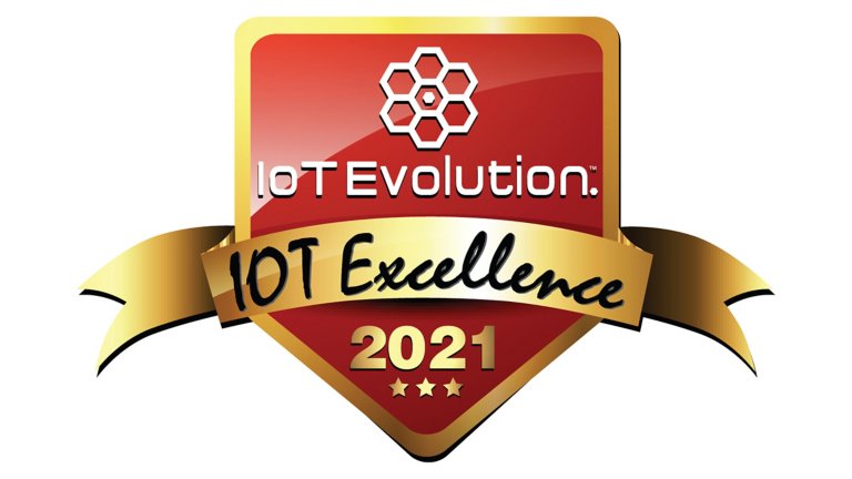 2021 年 IoT Evolution 物联网卓越奖徽标