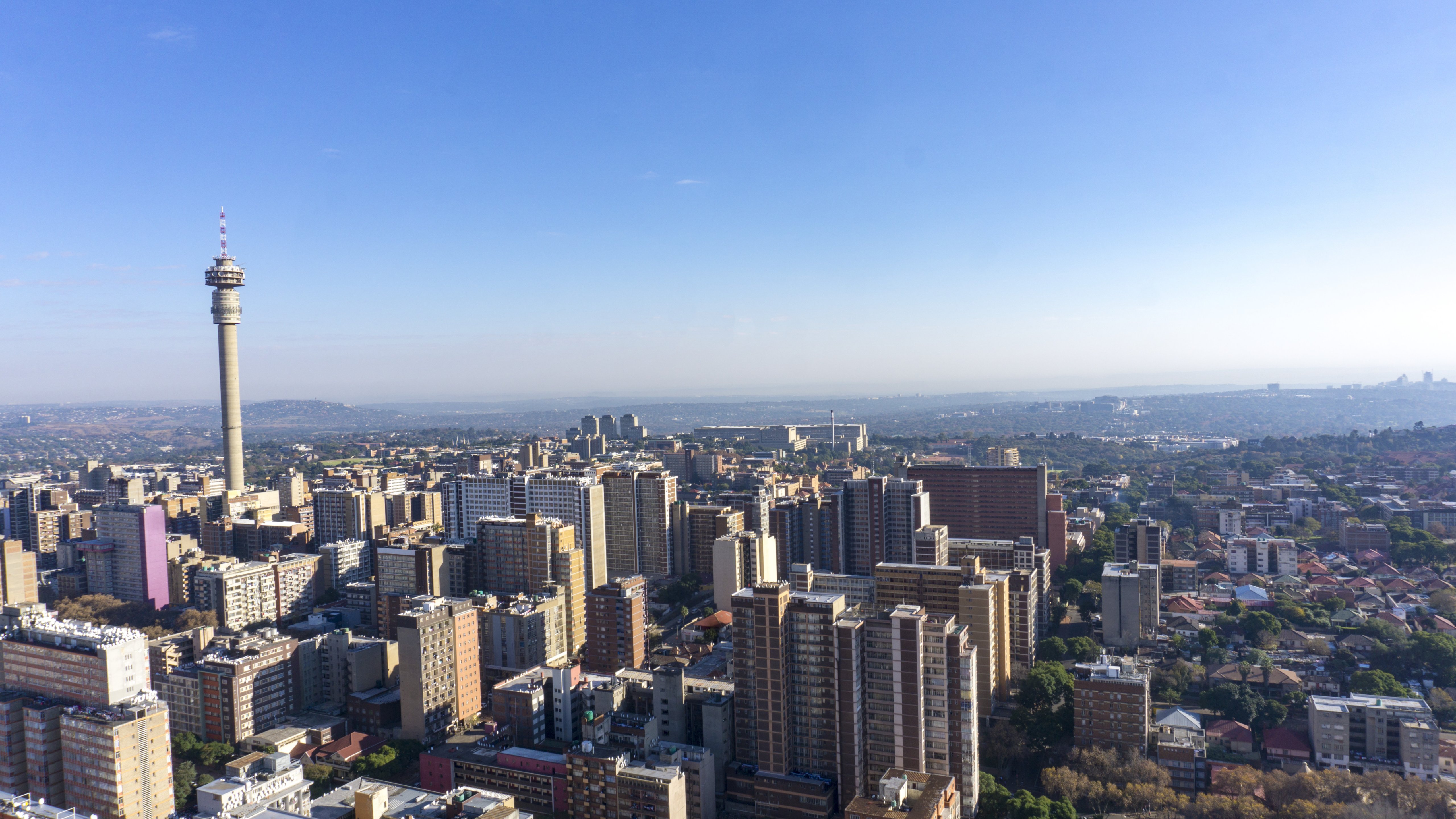 A urban city view at Johannesburg, South Africa