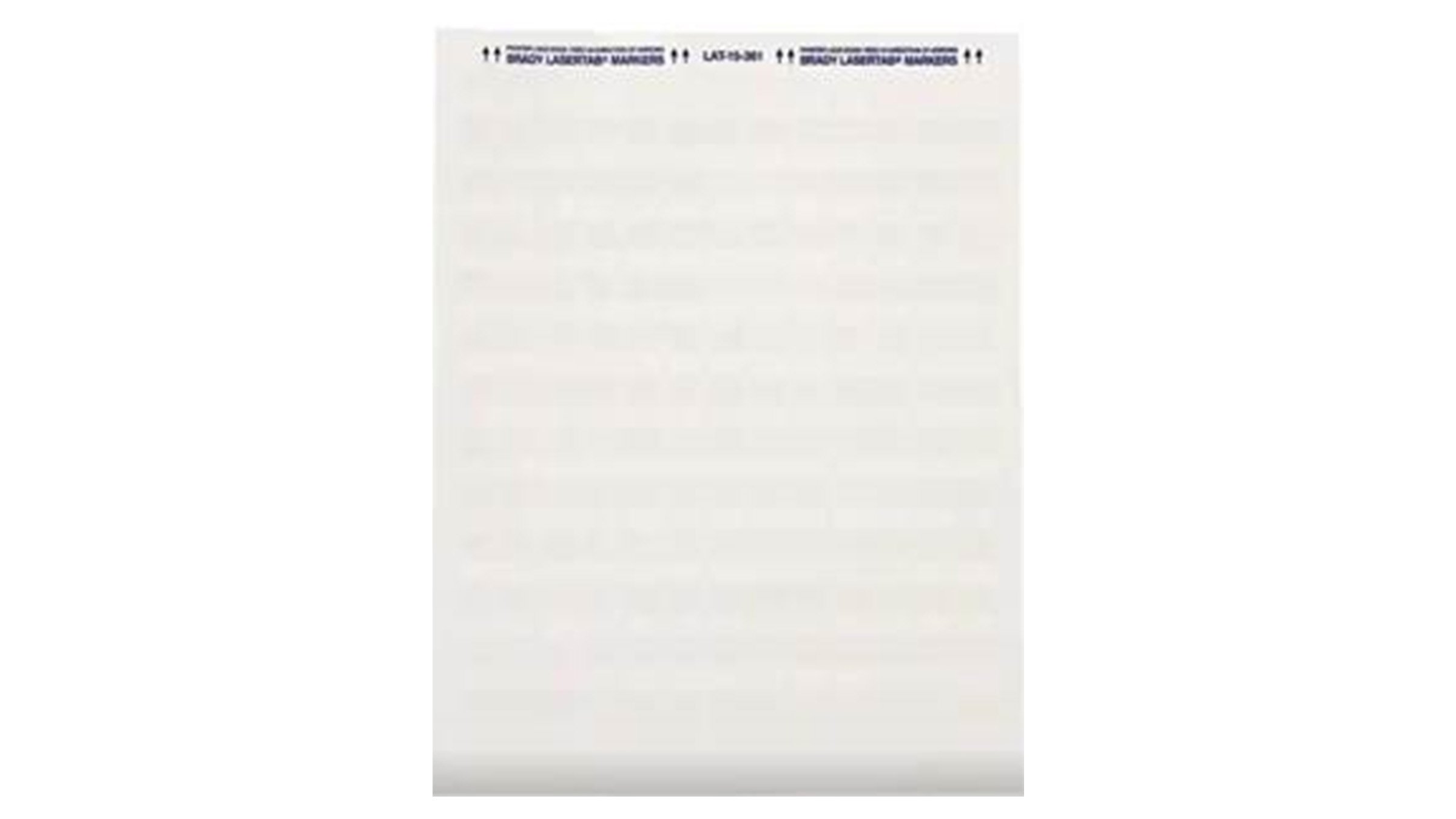 Brady LaserTab Series Self-Laminating Polyester Label part # LAT-15-361-1 "Y34285"