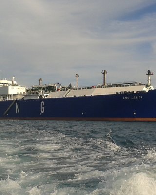 LNG Lerici Tanker on the open ocean