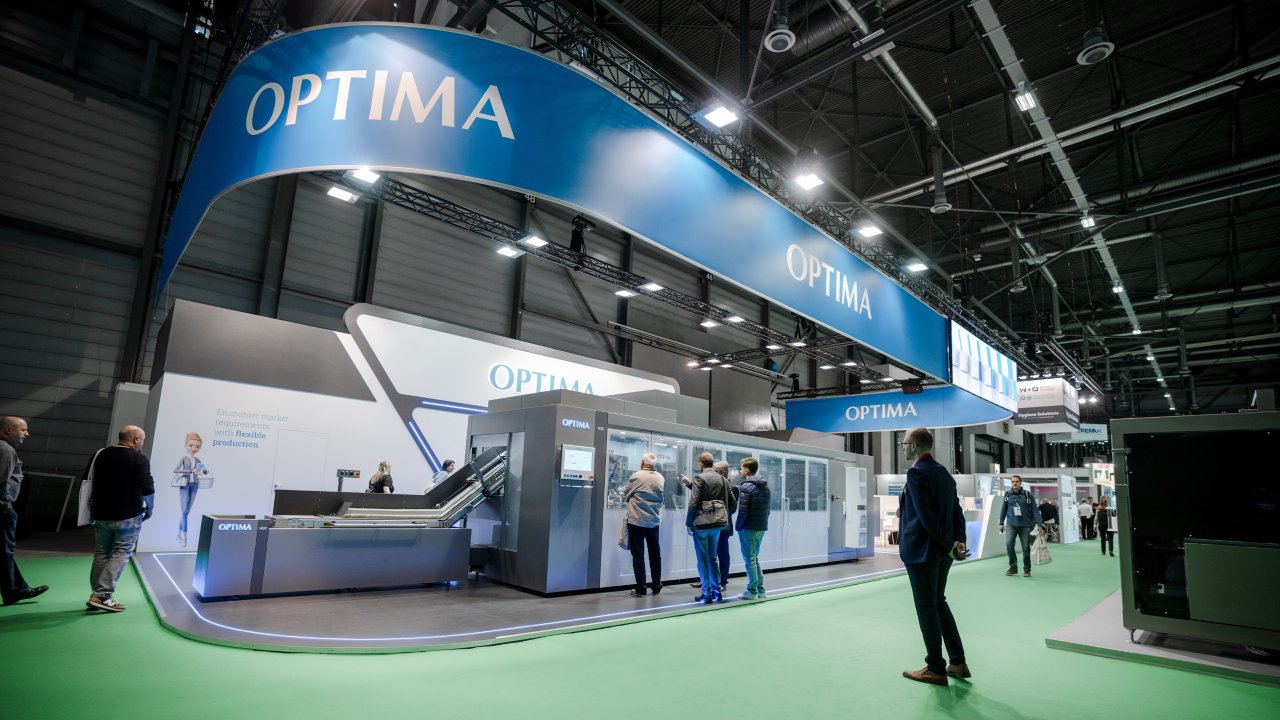 OPTIMA packaging group solutions stand