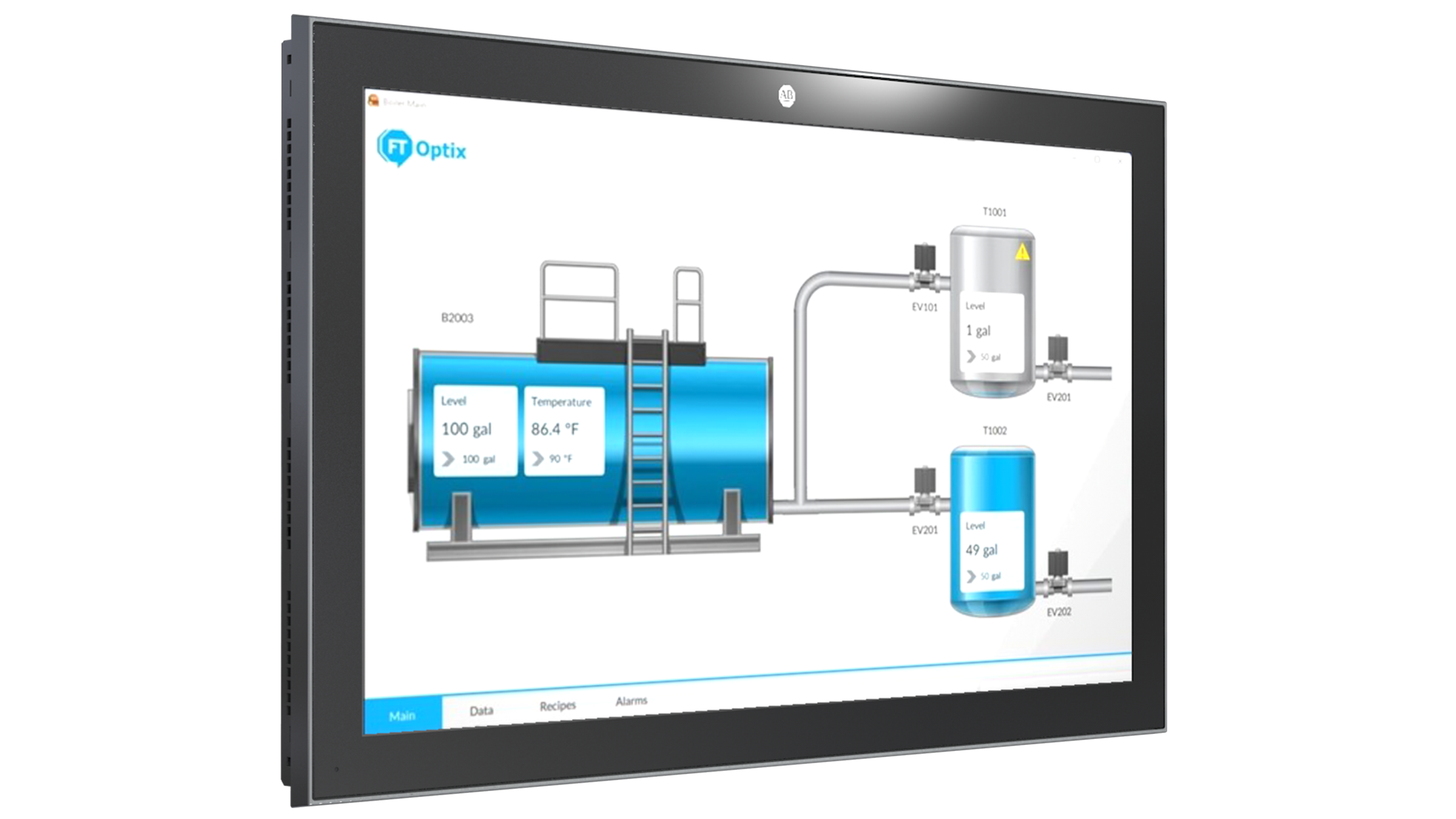 Optix 面板標準型 2800S-215FM-N1S HMI80Q 215 W PCAP ATEX 右側