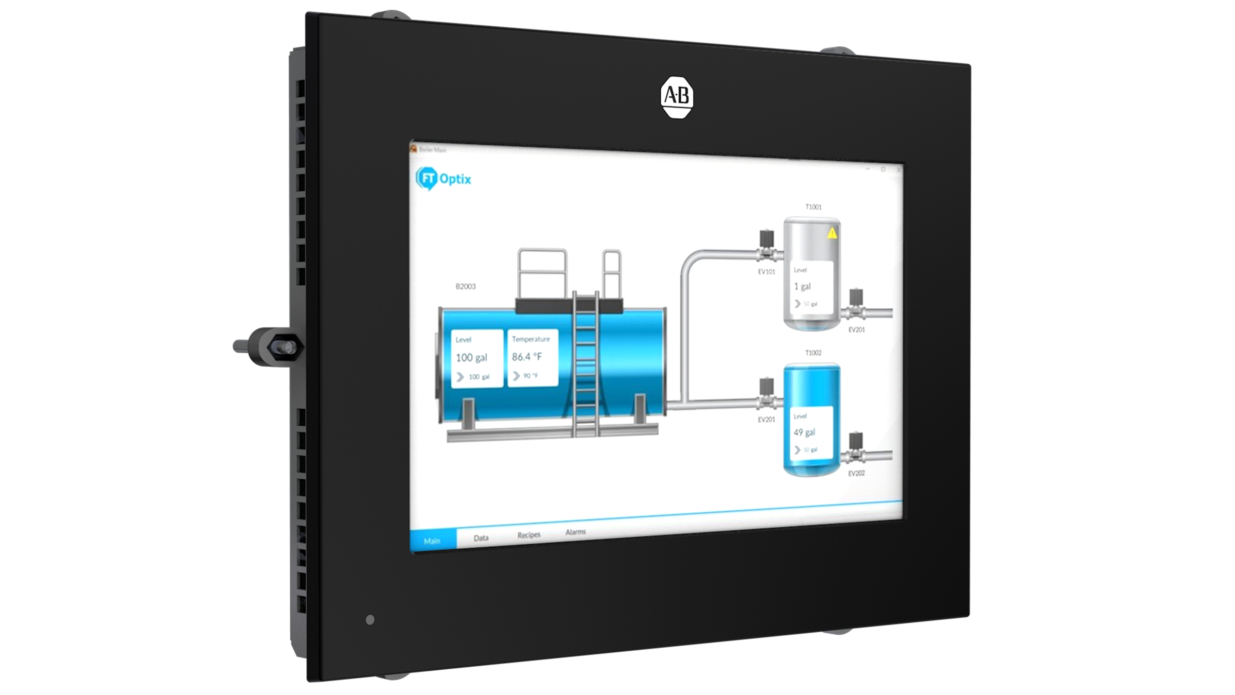 Optix Panel Compact 2800C-070AS-1S HMI55Q ALU 4 rechte Seitenansicht