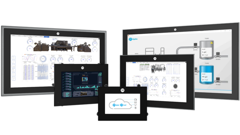 OptixPanel graphic terminals in Standard, Compact and Stainless-Steel