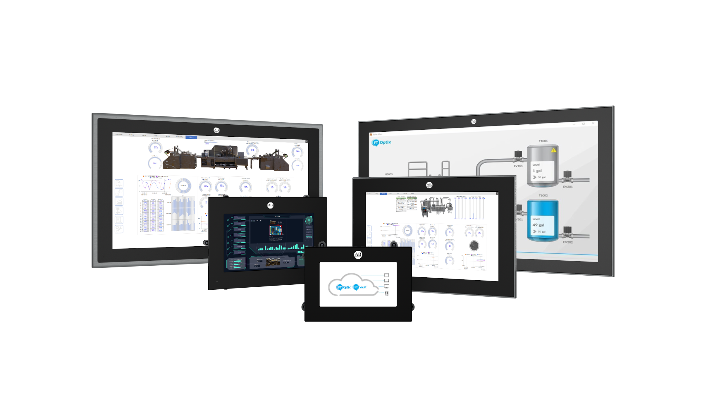 OptixPanel graphic terminals in Standard, Compact and Stainless-Steel