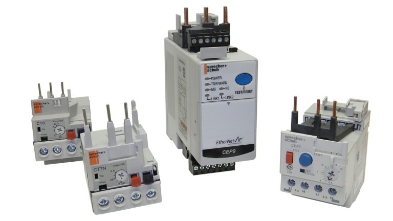 Sprecher & Schuh family of motor protection overload relays, Series CT8, CT7N, CEP9 and CEP7