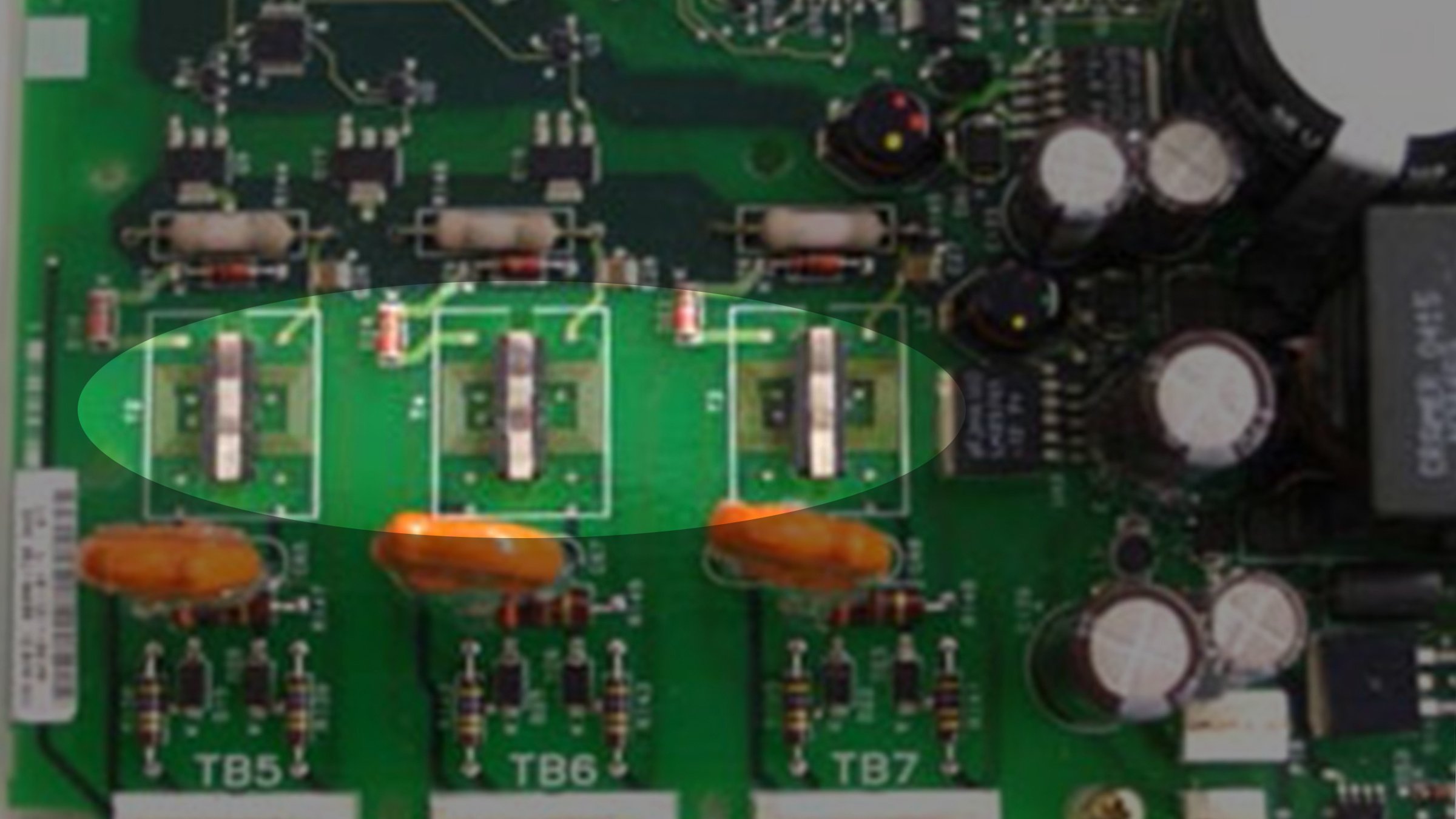 Sprecher & Schuh Series PF Softstarter control module close up of components