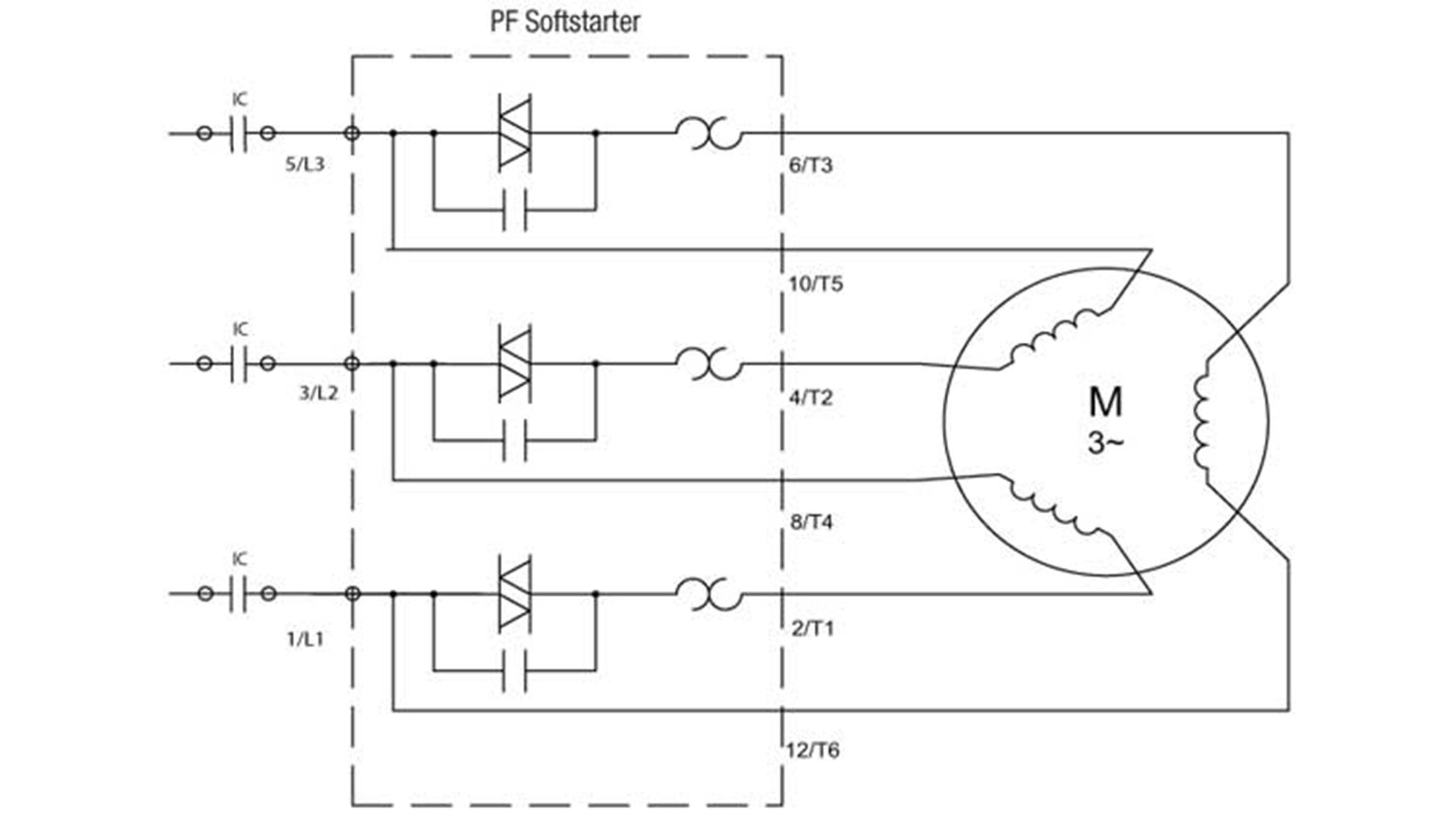 Sprecher & Schuh Series PFS Softstarter Delta connected wiring diagram