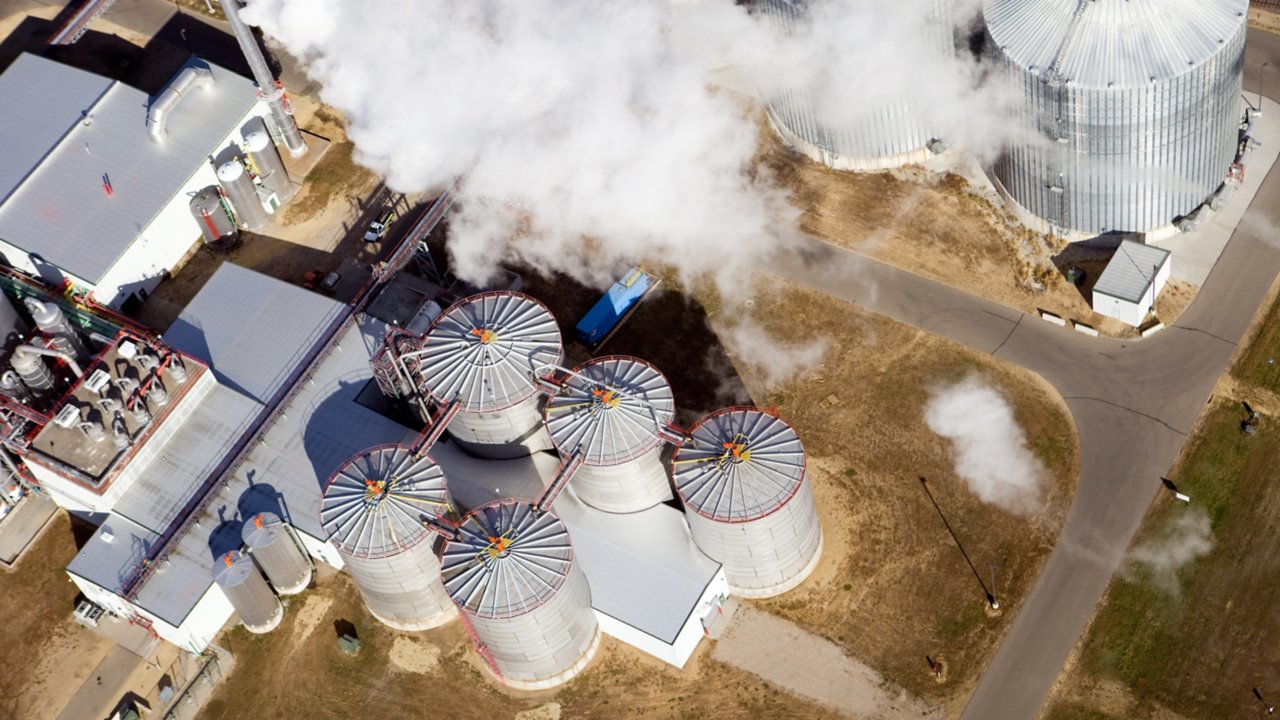  Ethanol Biorefinery Fall Aerial View
