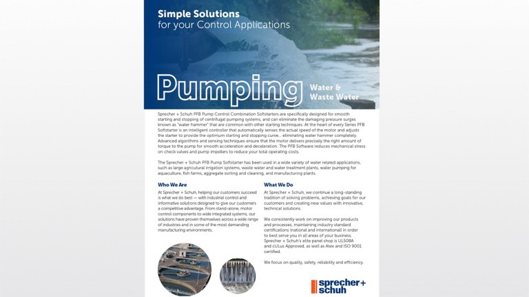 Pumping applications flyer