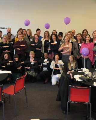 Members of the Professional Women's Council (PWC) EMEA celebrate International Women's Day in 2020.
