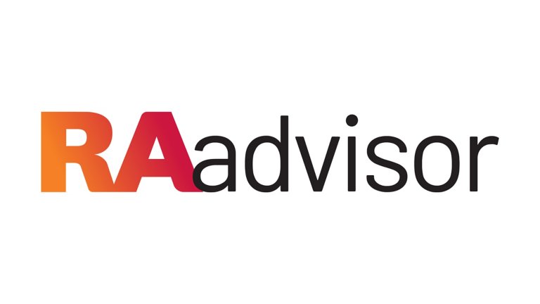 Logo RAadvisor en dégradé noir et orange/rouge