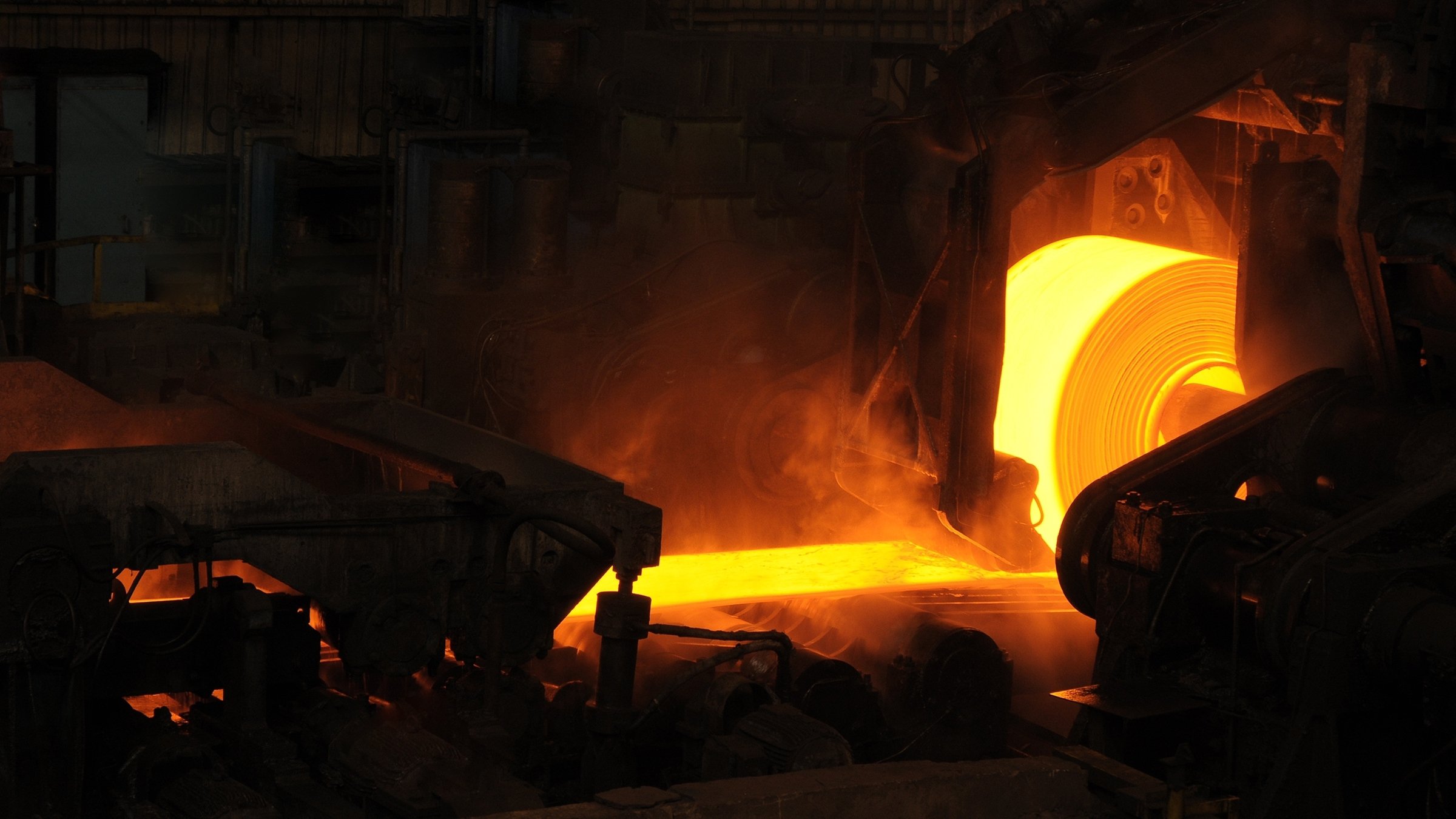 Rolling Hot Steel In Factory