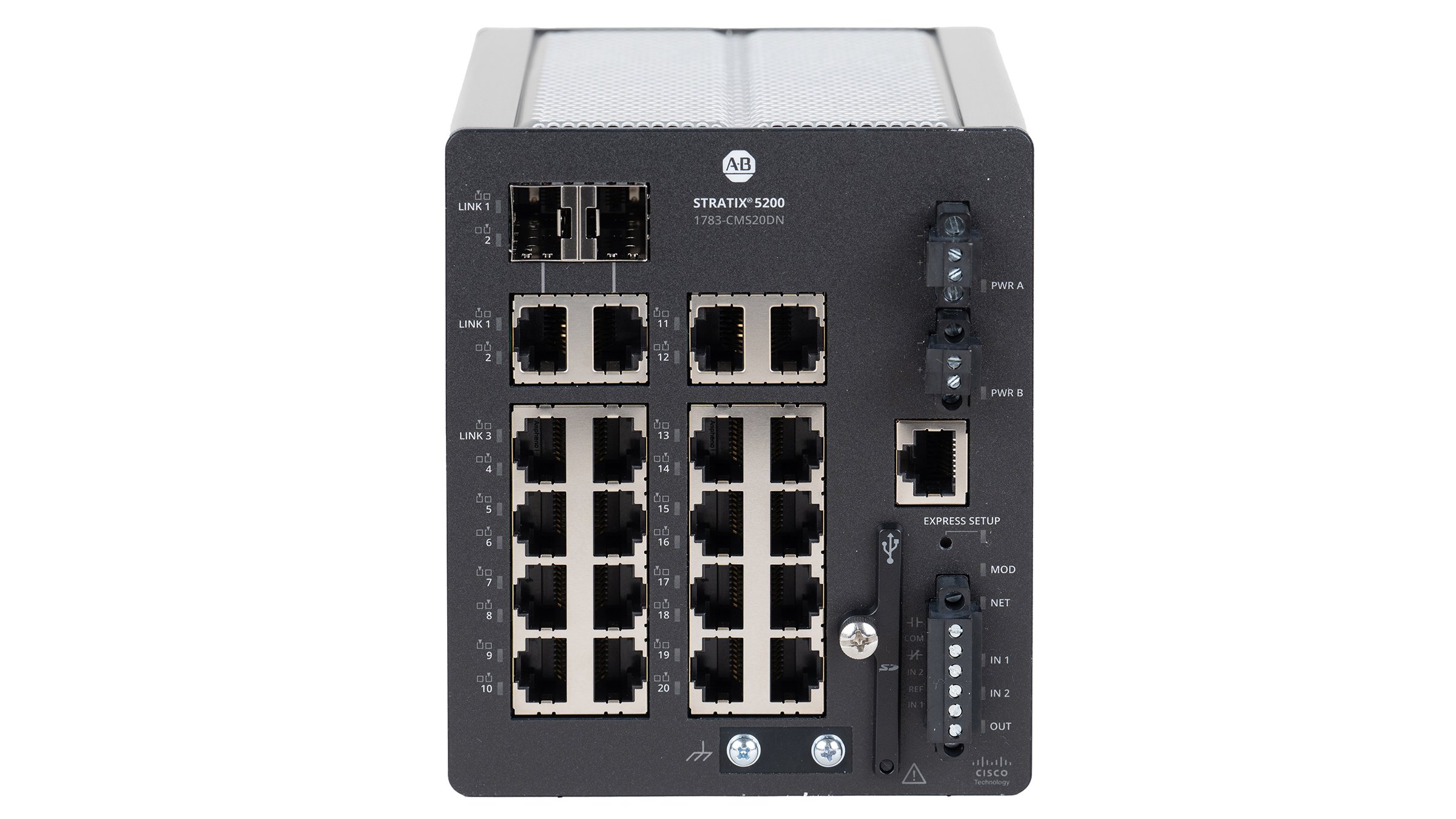 Black Stratix 5200 switch facing front