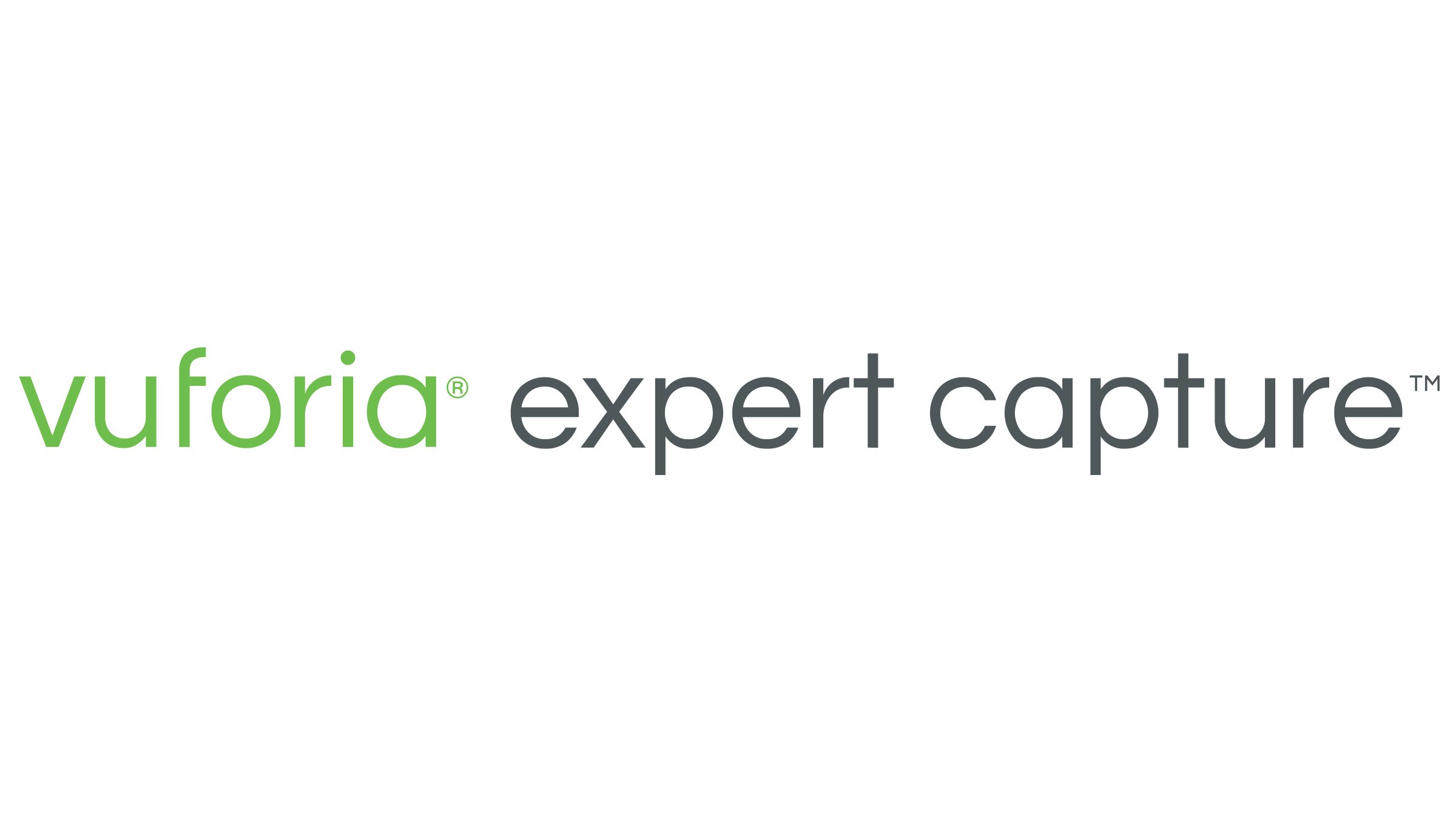 绿色与灰色的 PTC Vuforia Expert Capture 徽标