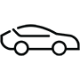 black outline of a car for automotive industry