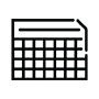 Calendar outlined black