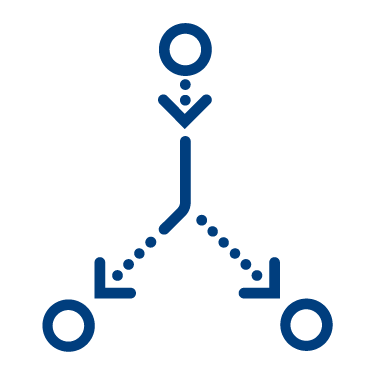 blue workflow collaboration icon