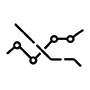 Icono de gráfico de líneas de parámetros