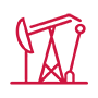Puits de pétrole et logo RA rouge