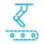 Symbol für einen Fertigungsstraßen-Roboter