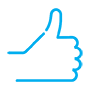 thumbs up icon blue