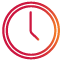 Ícone de relógio representando o tempo de lançamento no mercado