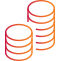 icon of a stack of coins representing money or cost